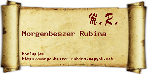 Morgenbeszer Rubina névjegykártya